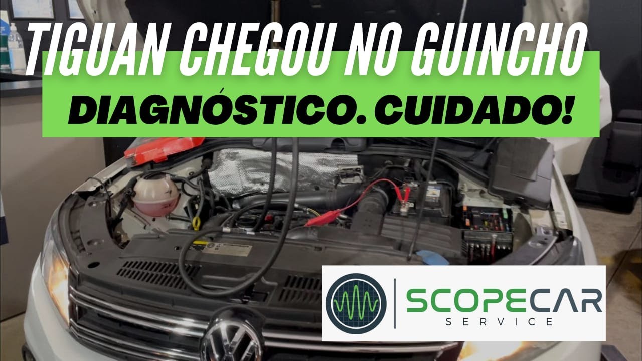VW Tiguan chegou no guincho , diagnóstico . Cuidado.