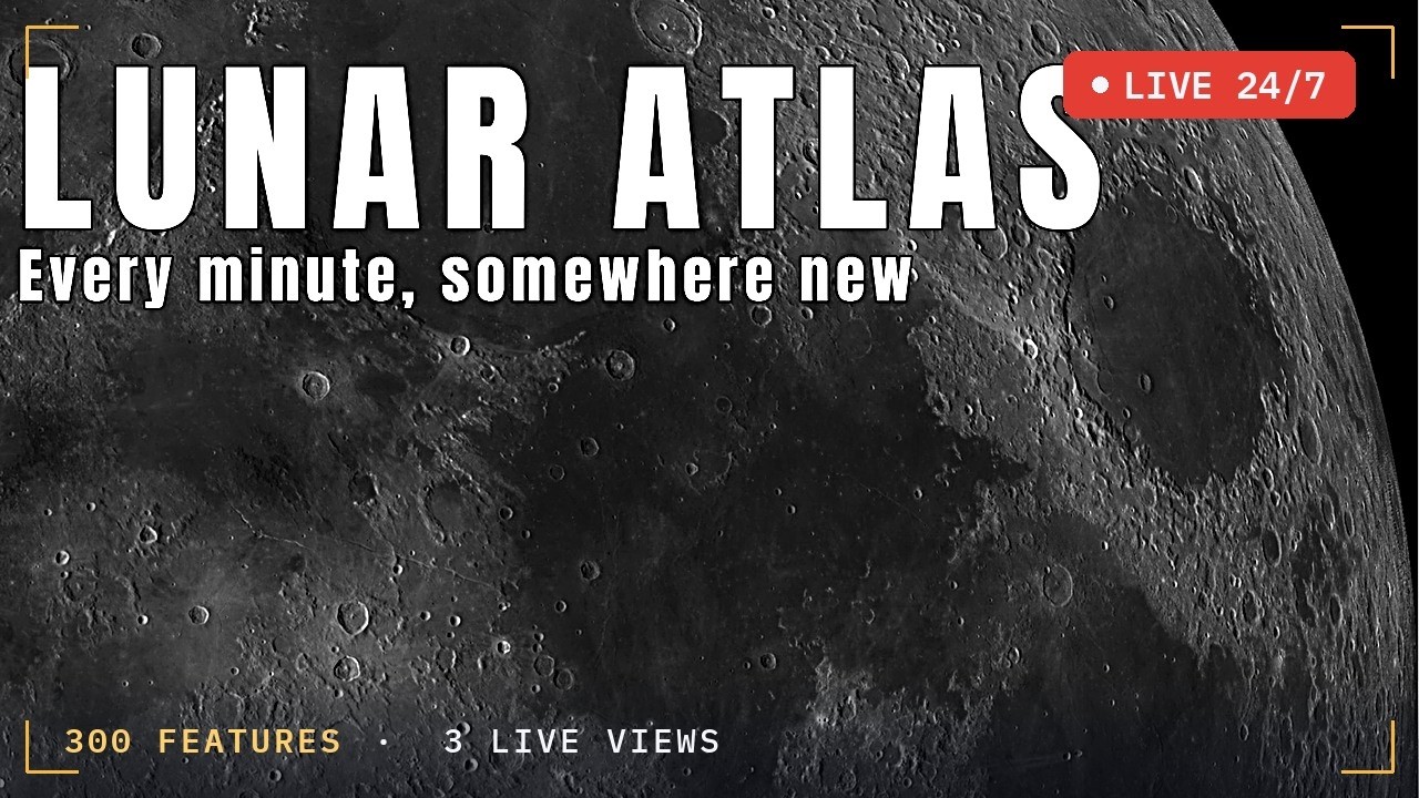 🌙 The Moon &middot;  24/7 &mdash; Lunar Atlas in Real NASA Imagery | Deep Sky Desk