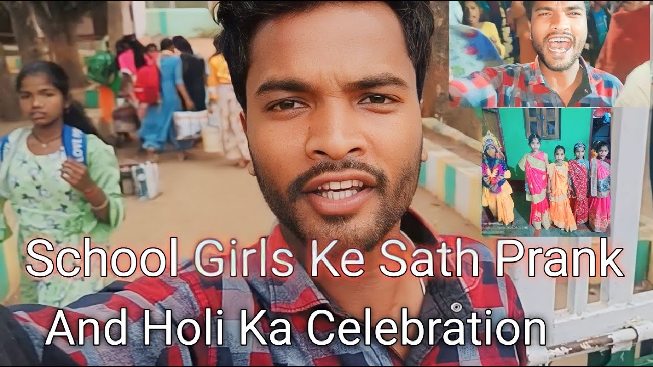 School Girls Ke Sath Prank  And Holi Ka Celebration  🧡🧡 Love Marriage Couple