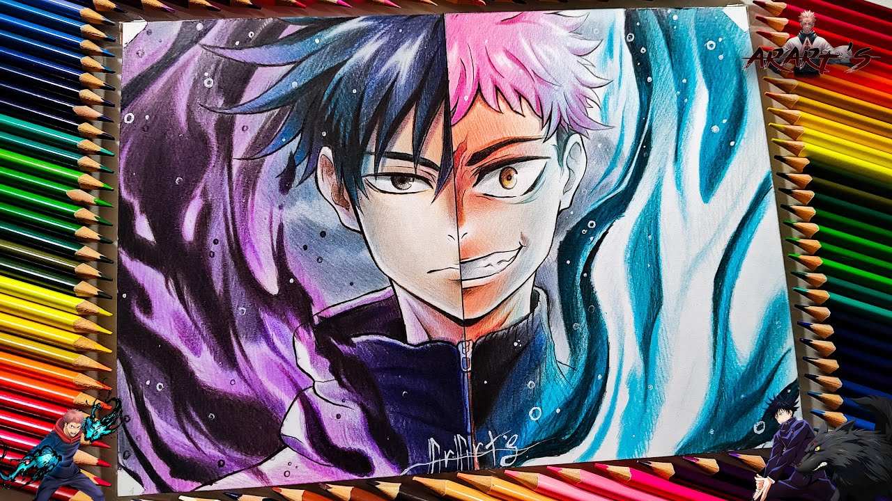 Drawing - Megumi | Yuji  ( Jujutsu Kaisen: Culling Game )