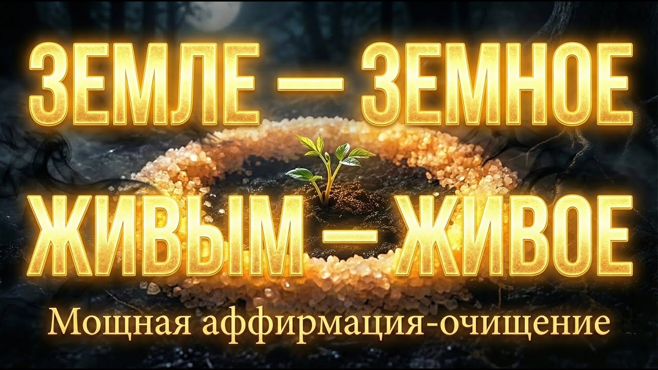 ЗЕМЛЕ — ЗЕМНОЕ, ЖИВЫМ — ЖИВОЕ | Ритуал-Аффирмация от ментальных паразитов #Исцеление #СилаРода