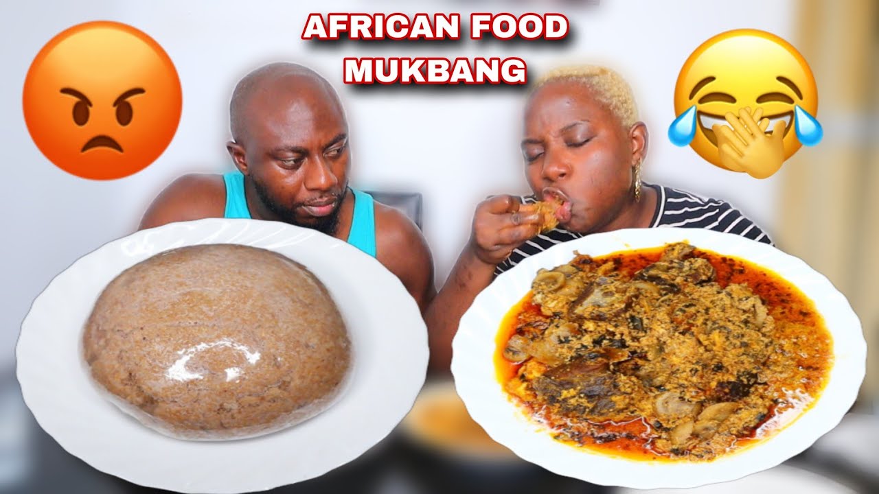 MY HUSBAND THINK HE IS WISE HILARIOUS MUKPRANK 🤣🤣 | WHEAT FUFU AND EGUSI SOUP MUKBANG