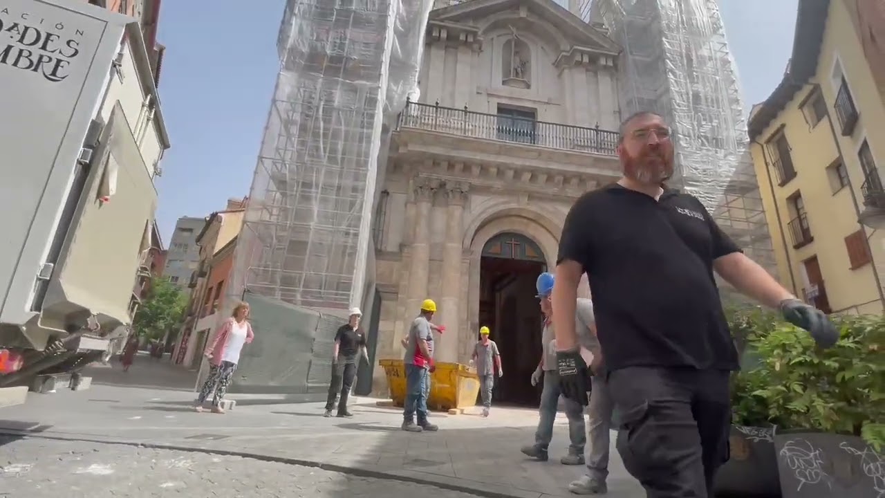 Traslado de las imágenes de la Vera Cruz de Valladolid tras el hundimiento de la cúpula