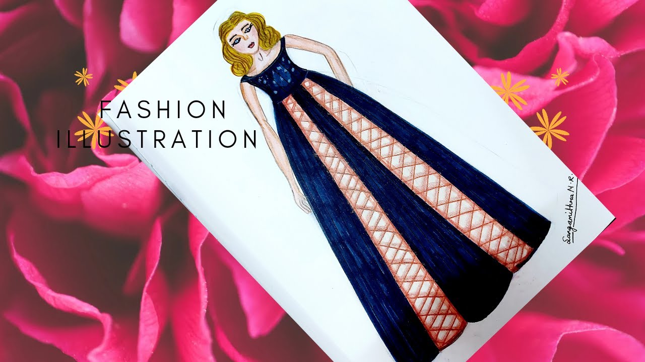 Fashion Illustration Tutorial | Sangamithra M.R.