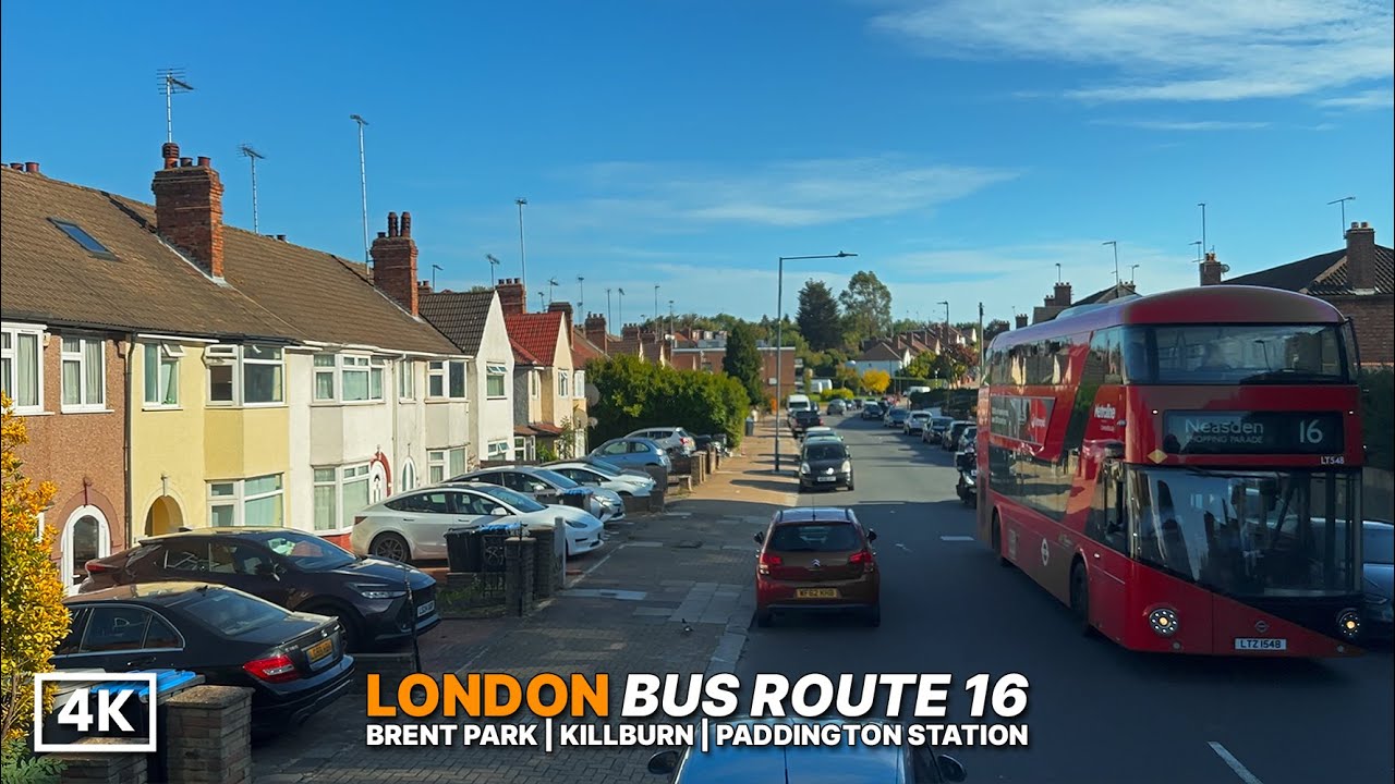 Relaxing London Bus Ride | Bus Route 16 Journey Through Northwest & West London [4K POV]