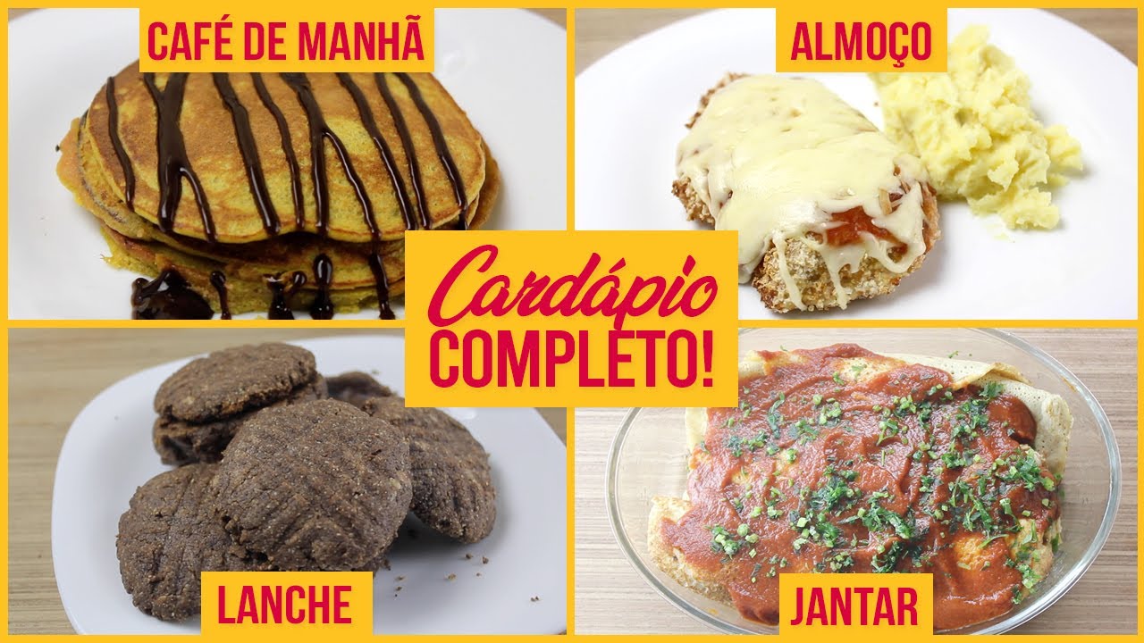 CARDÁPIO FIT PARA O DIA | Receitas Fit Fáceis de Café da Manhã, Almoço, Lanche e Jantar!