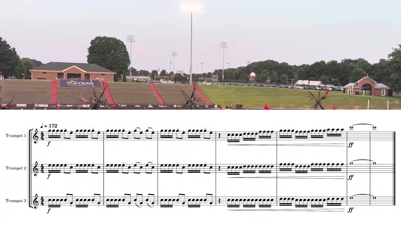 Carolina Crown 2025 Trumpet Feature Transcription