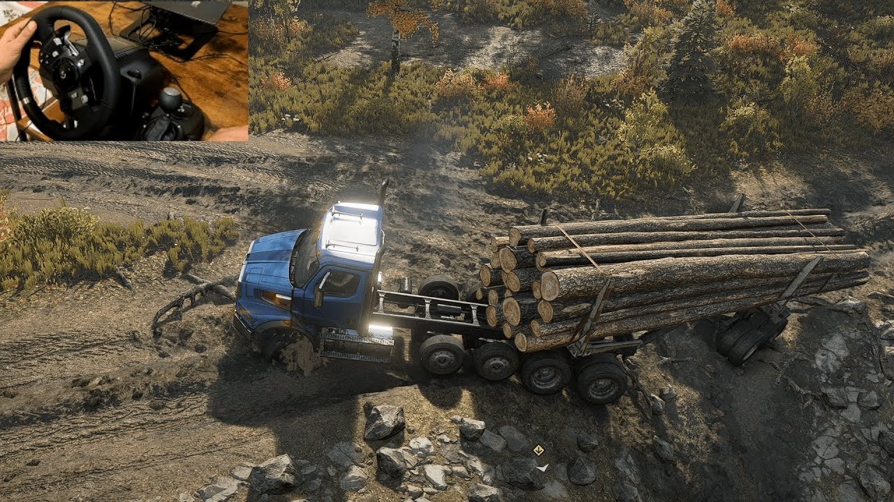 SNOWRUNNER: Black River First Log Mission  | Logitech G920