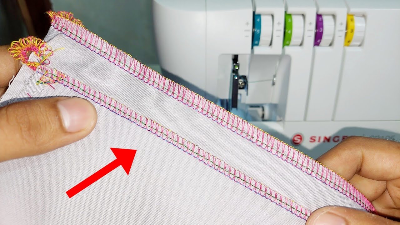 como aumentar o reducir el ancho y largo de puntada en la maquina de coser overlock.