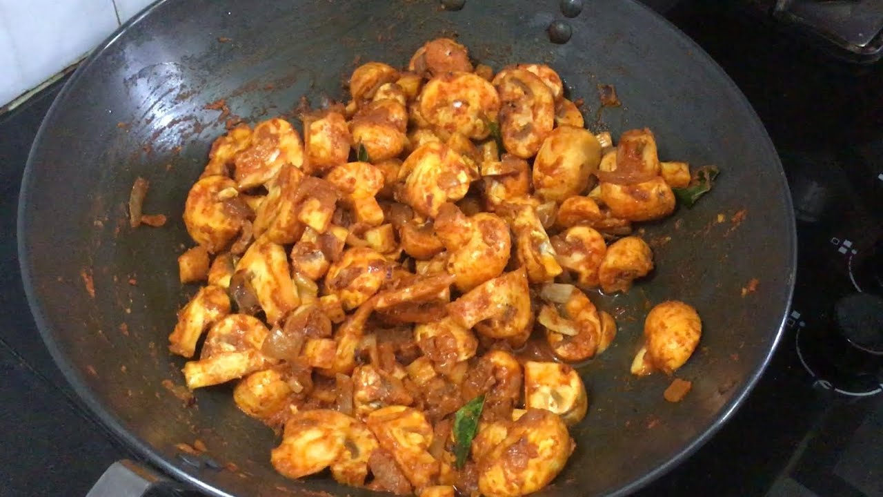 காளான் வறுவல் இப்படி சுவையா செஞ்சு அசத்துங்க/ chilli garlic mushroom fry/mushroom stir fry