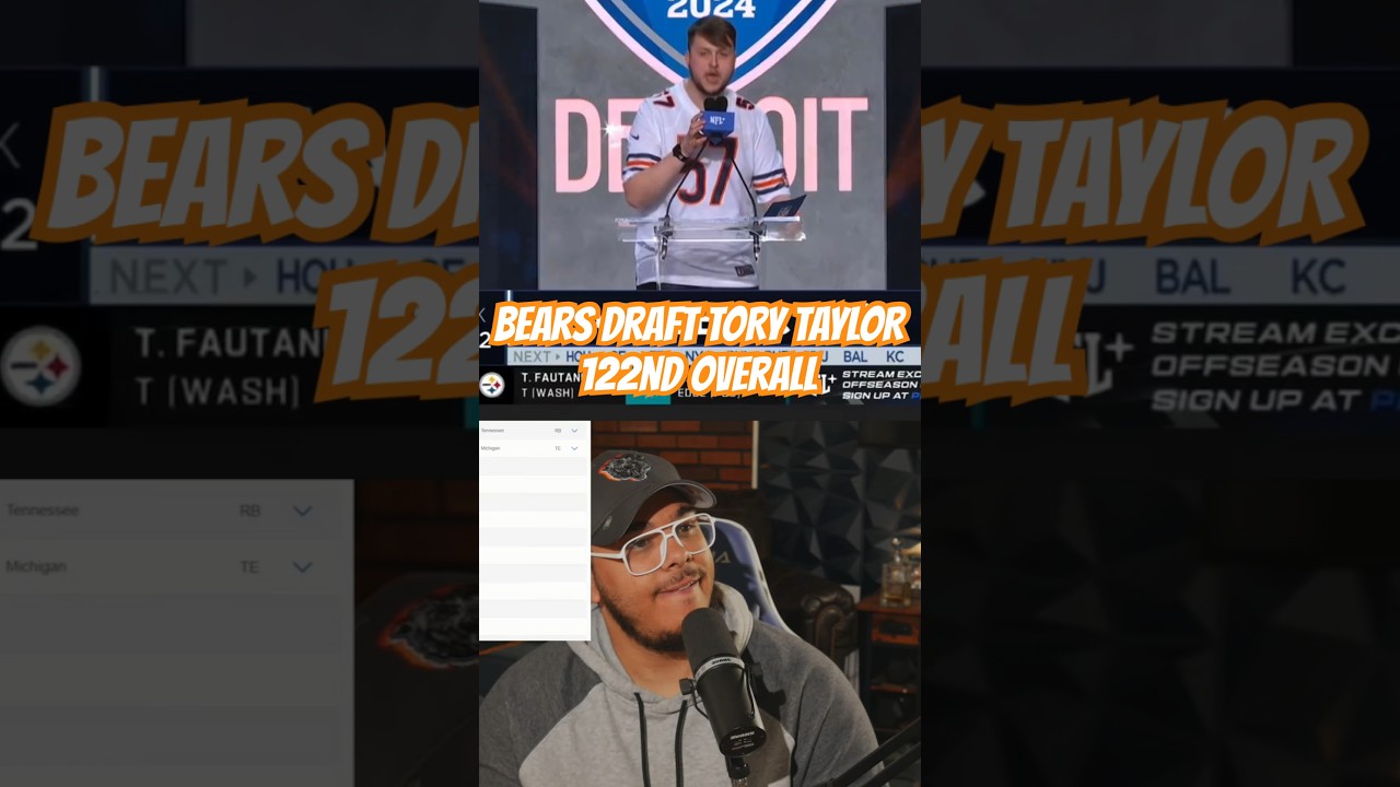 Pat The Designer FIRST reaction to the Chicago Bears drafting Tory Taylor in the 4th Round