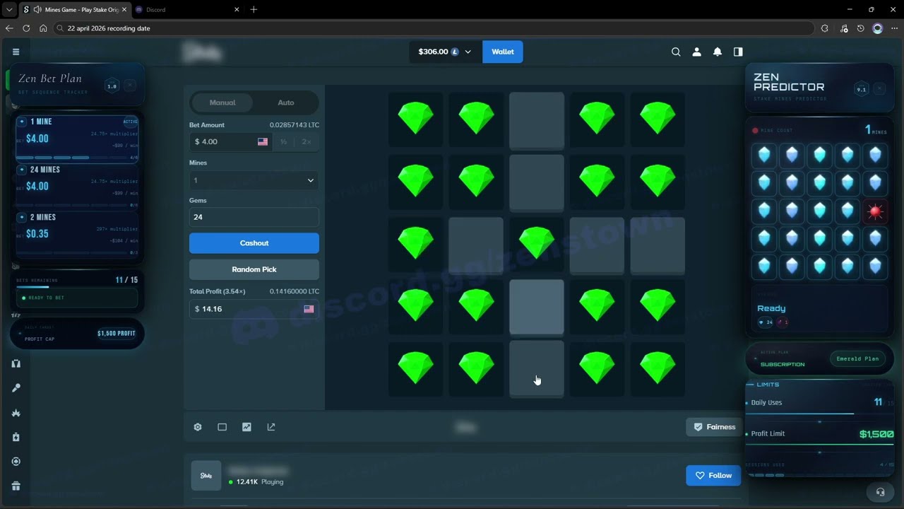 Stake Predictor | Zen Predictor | Stake Mines Predictor Free Demo 💯