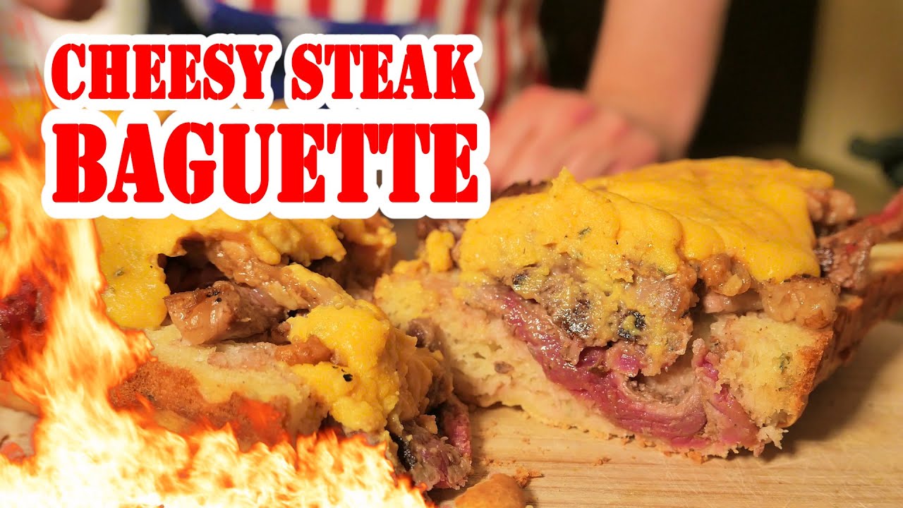 Ultimate Cheesy Steak Baguette - BBQ Grill Rezept Video - Die Grillshow 184