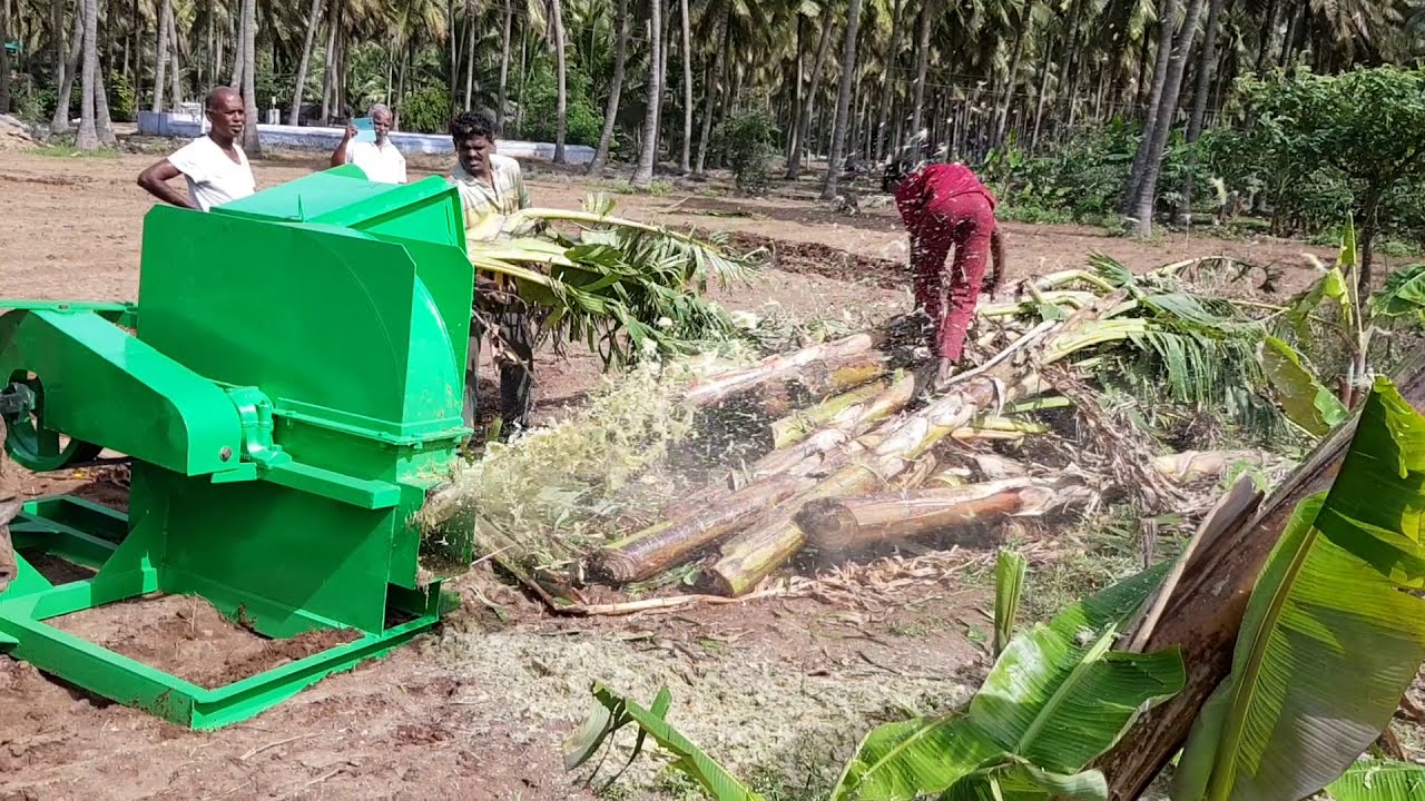 9976543756, 8778360944 Tractor PTO operated Banana waste shredder