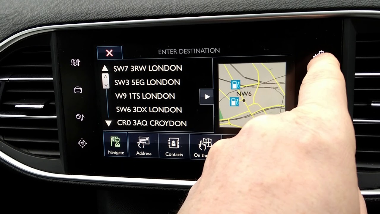 Peugeot 2016/2017: How to delete previous destinations from SatNav system