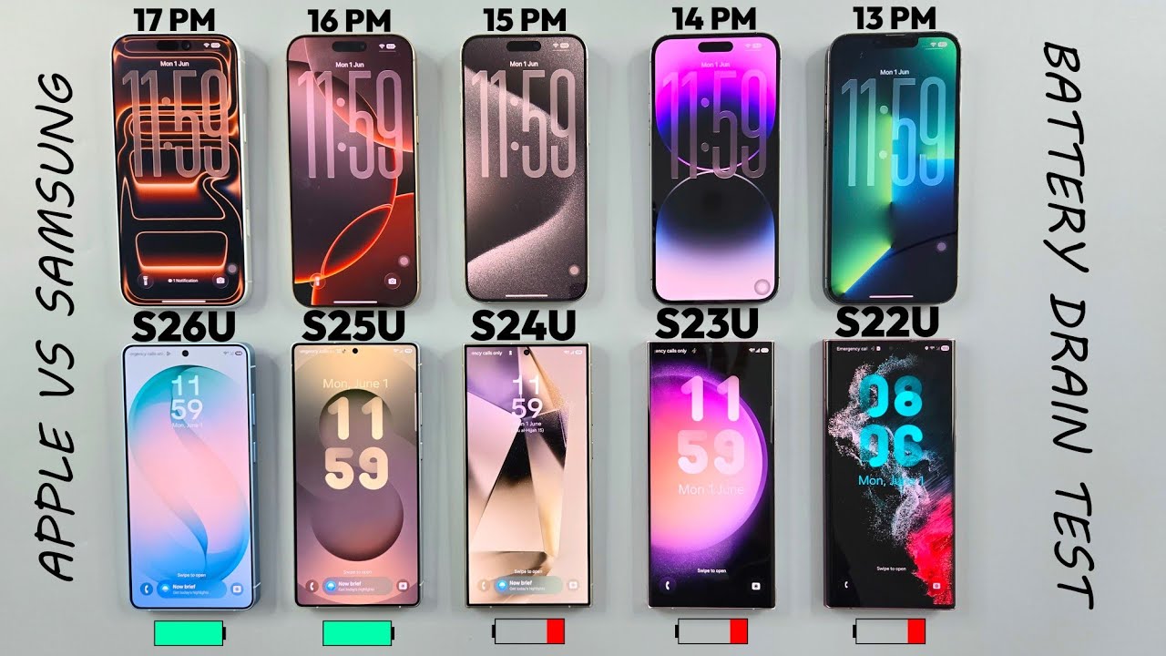 Samsung S26 Ultra vs iPhone 17 Pro Max - ULTIMATE Battery DRAIN Test🔥