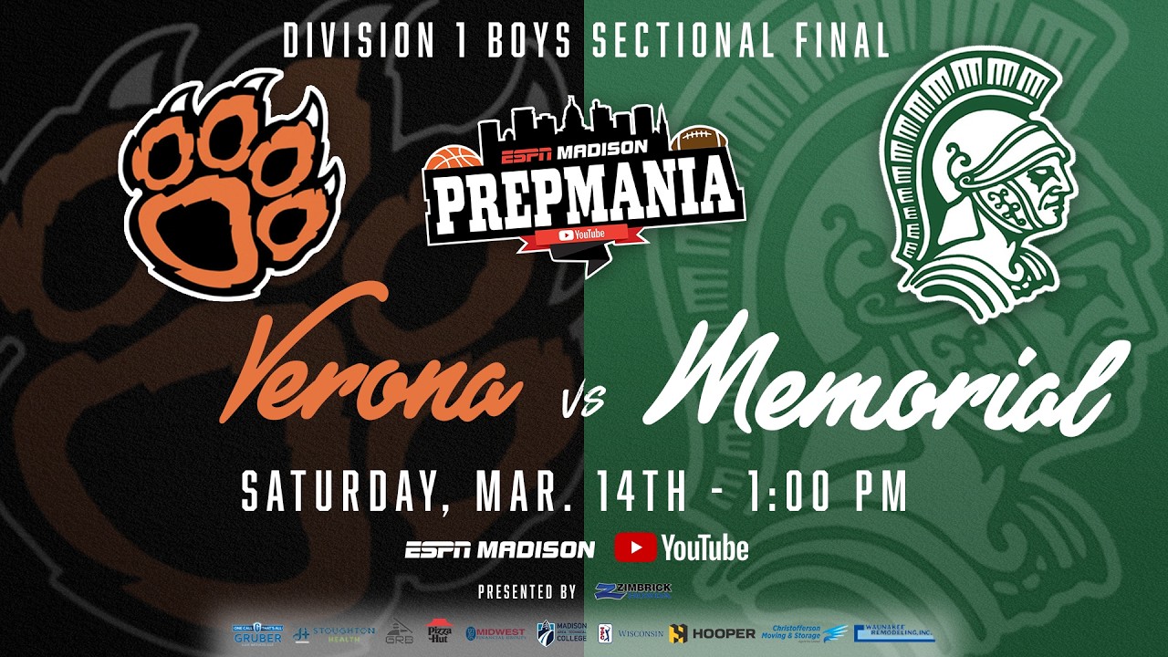 🔴 LIVE: WIAA Sectional Final | Verona vs Madison Memorial | Big 8 Rivals | PrepMania