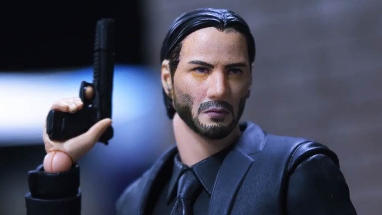 Mafex John Wick Stop motion review   約翰 維克 玩具開箱 定格動畫