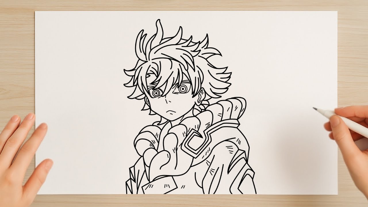How to draw Rudo from Gachiakuta | Easy Step-by-Step Anime Drawing Tutorial