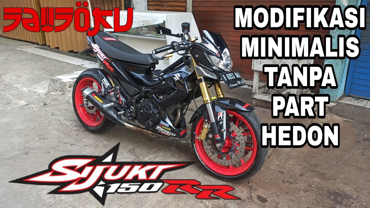 Modifikasi Sijuki SATRIA FU pakai velg Ninja 250cc Double disc brake...