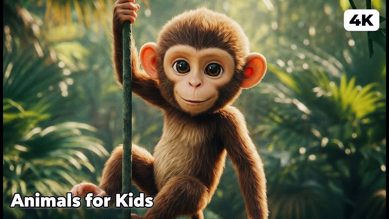 Animals for Kids | Calm, Cute & Fun Animal Moments | 4K