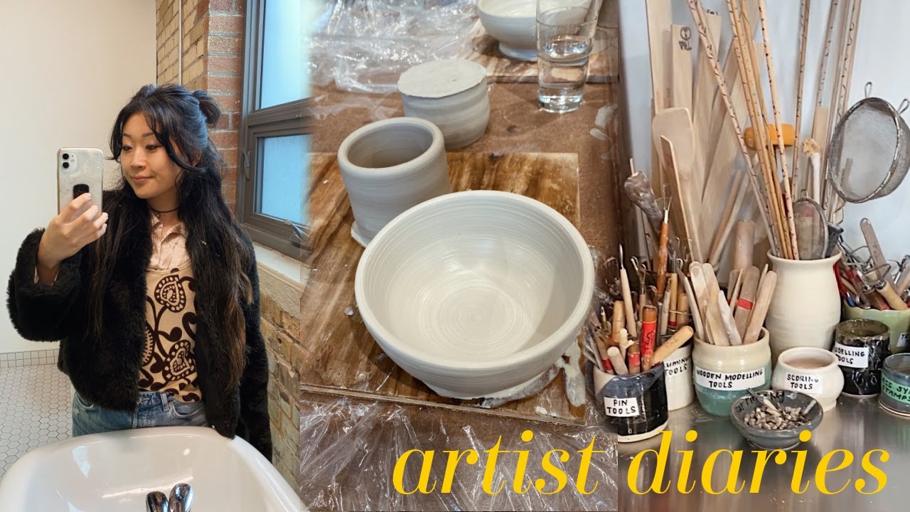 artist diaries 🦋 starting pottery class, Art Toronto & making clay trinkets