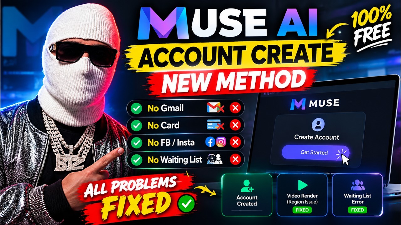 Muse AI Waiting List Error FIX + Region Issue | New Account Method