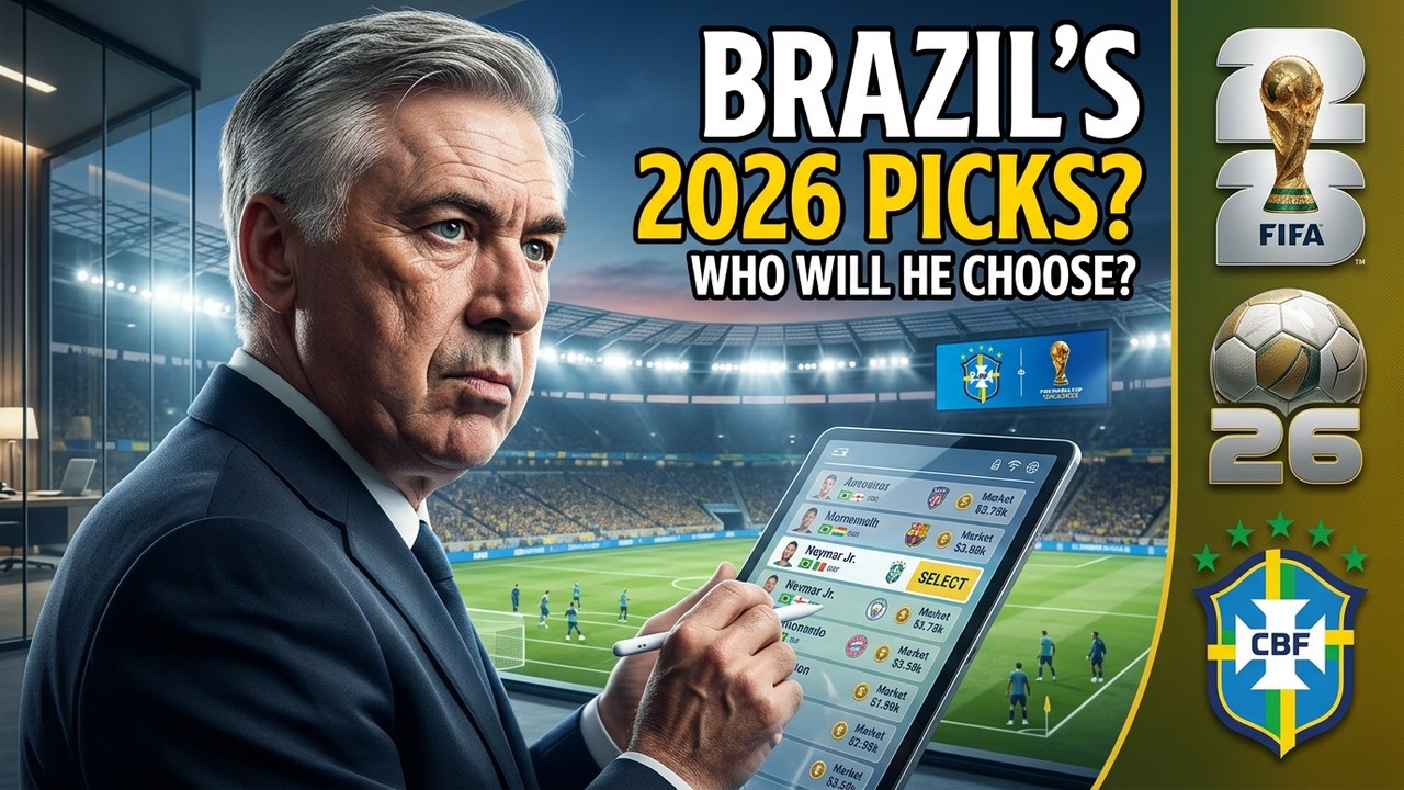 Which​ Will Carlo Ancelotti Choose Brazil Players For FIFA World Cup 2026?