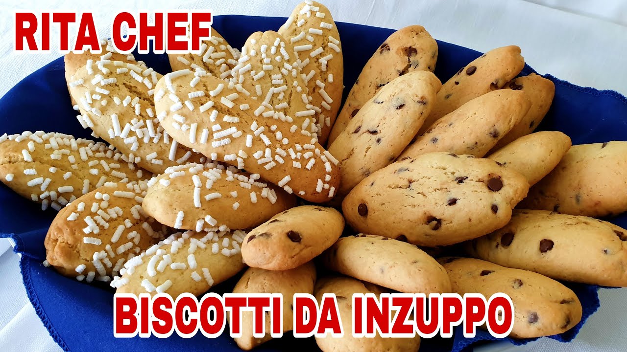 BISCOTTI DA INZUPPO⭐RITA CHEF | Per gli intolleranti, Senza uova, senza latte e senza burro.