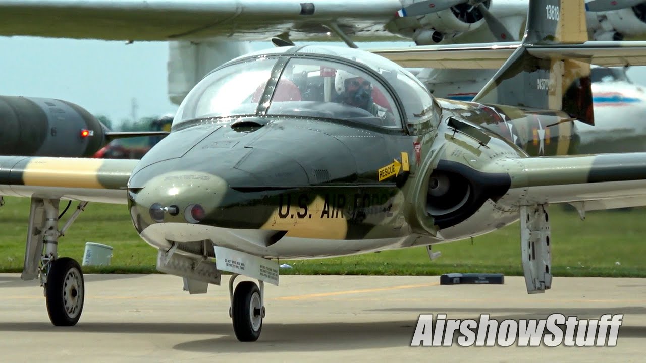 T-37 Tweet and T-33 Shooting Star Startup, Taxi, and Takeoff