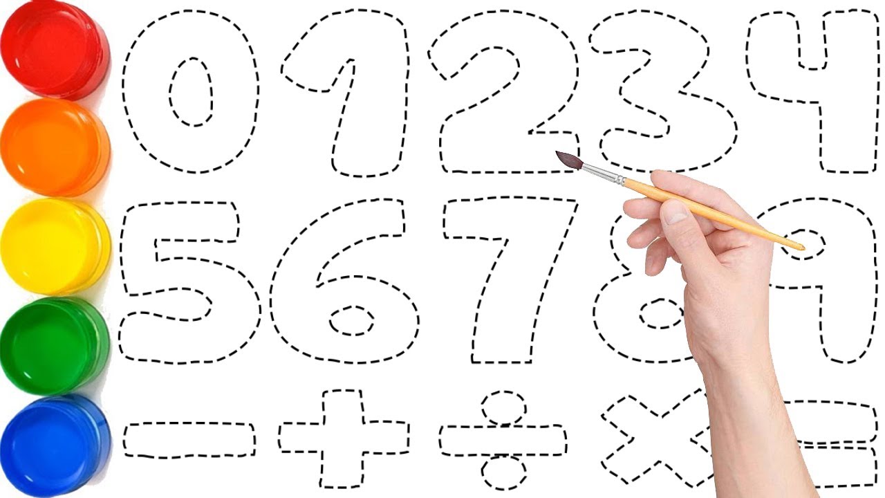 How to Draw Numbers for Beginners / Drawing and Painting Numbers for Kids / 123 for Kids / KS ART