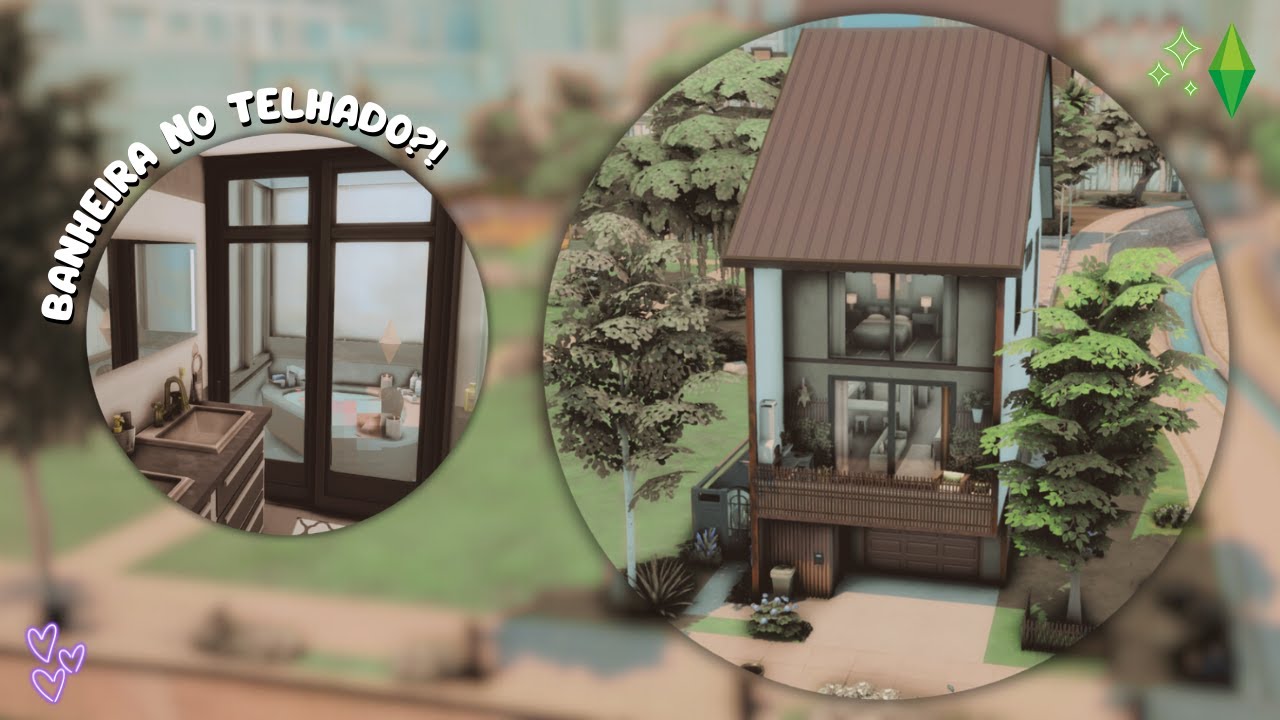 Coloquei uma banheira no TELHADO e virou minha casa favorita 😱✨| The Sims 4 ✨