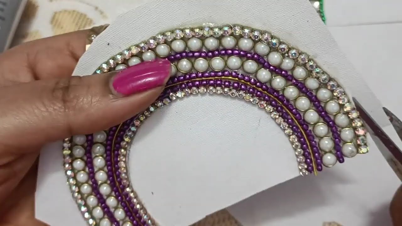Radha rani ki Chandrika kaise bnaye ll Radha Rani jewellery making tutorial ll