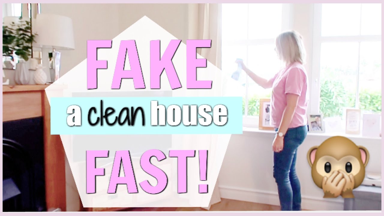 How to fake a clean house! speed clean with me!