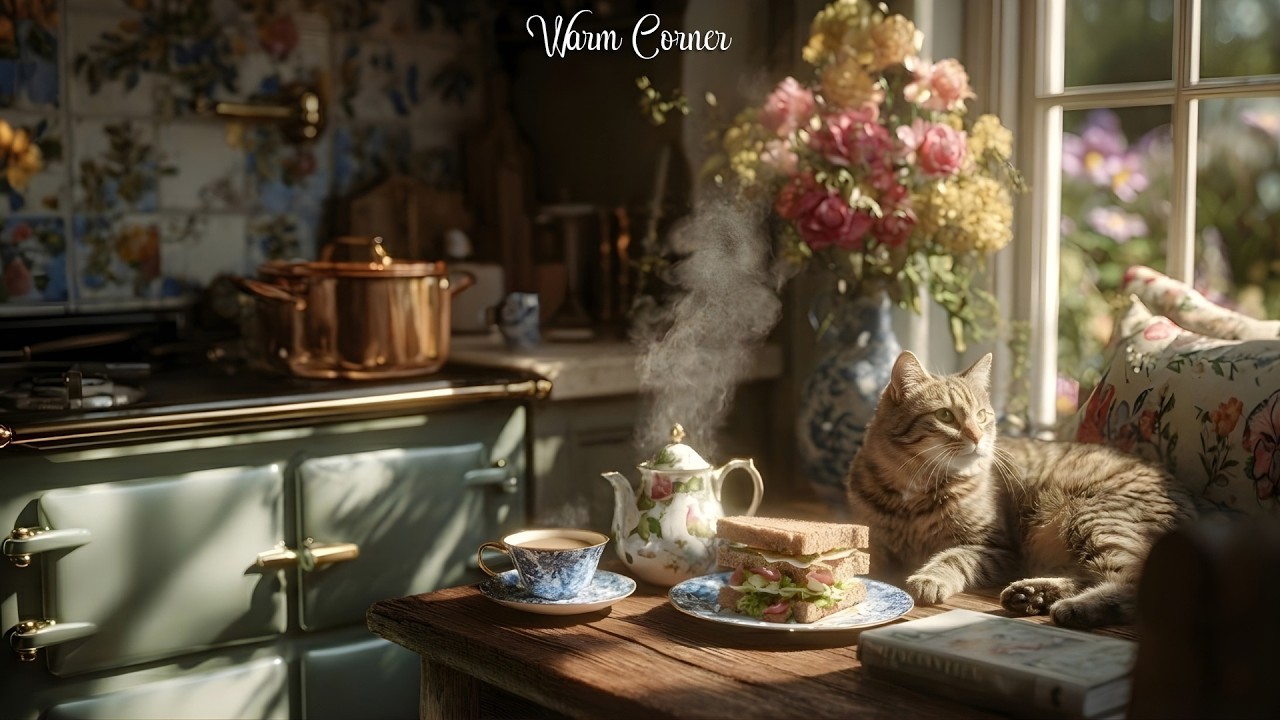 Relaxing Afternoon In Cozy Cottage 🎻vintage oldies playing in another room