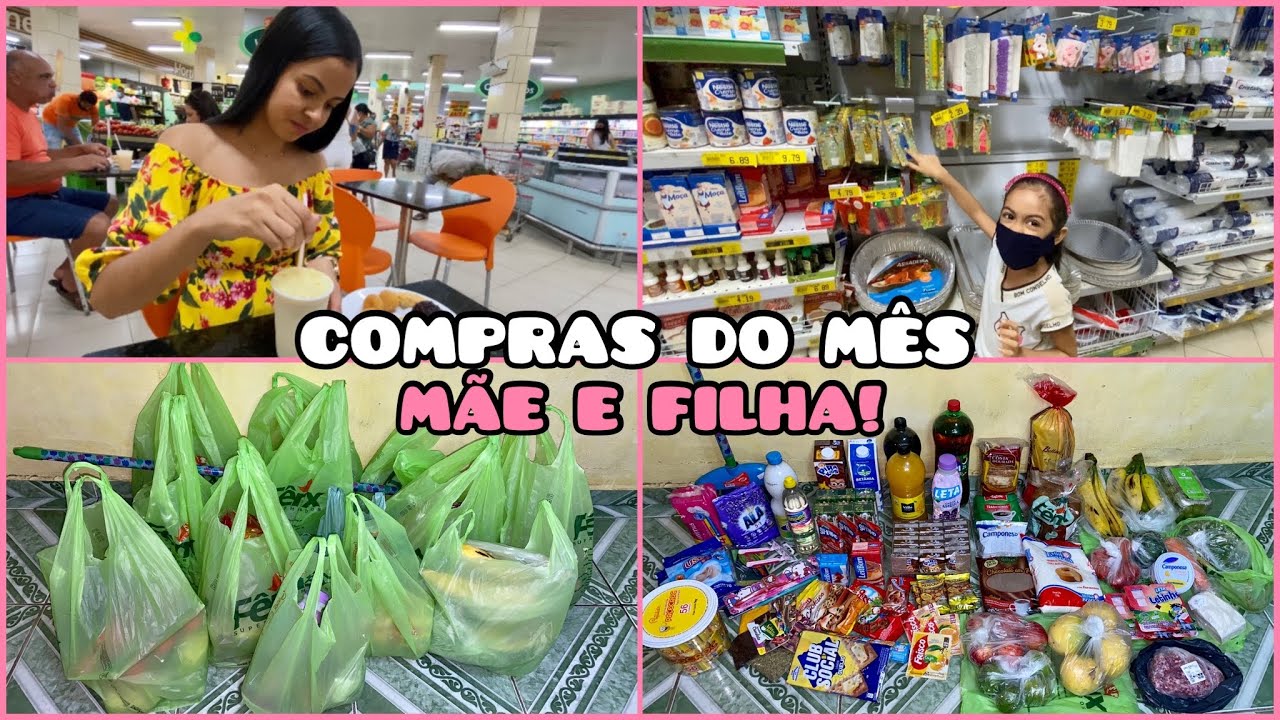 COMPRAS DO M&Ecirc;S M&Atilde;E E FILHA! 👩&zwj;👧 + (VALOR TOTAL) 💸