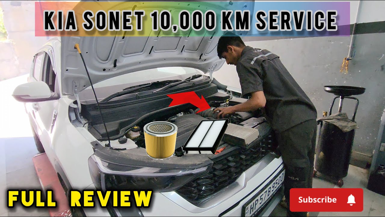 KIA Sonet 1st Major Service at 10,000 KM | Cost, Time & Tips🚘|| #kiasonet #traveling #kiacars