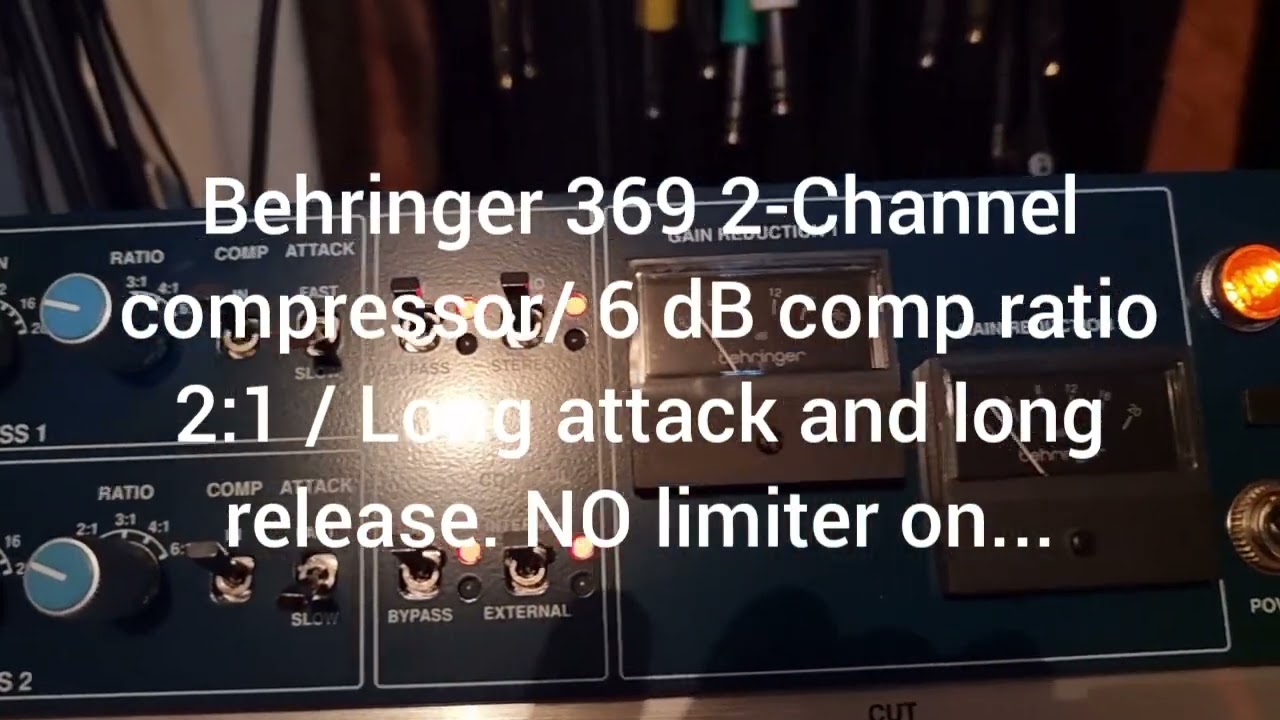 Behringer 369-kt compressor VS Golden Age comp 3a on Drums /Soft vs Hard comp.