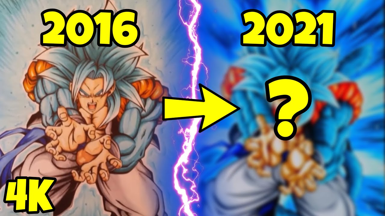ReDrawing GOGETA SSj4 BLUE KameHameHa from 2016 | THEN vs NOW | 5 Years ART Evolution | 4K