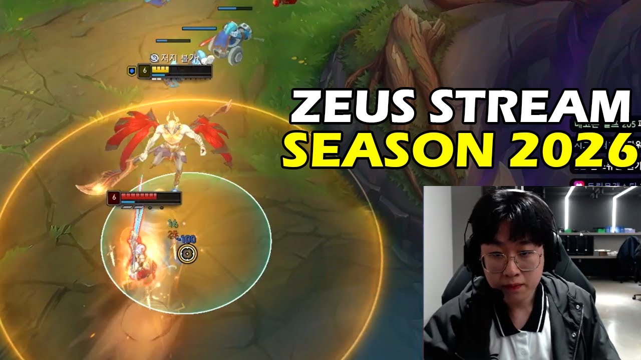 HLE Zeus Stream Zaahen New Season Lol 2026 vs T1 Top Laner