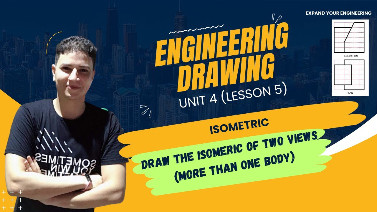 Drawing isometric lesson 5 | المنظور الهندسى الدرس الخامس