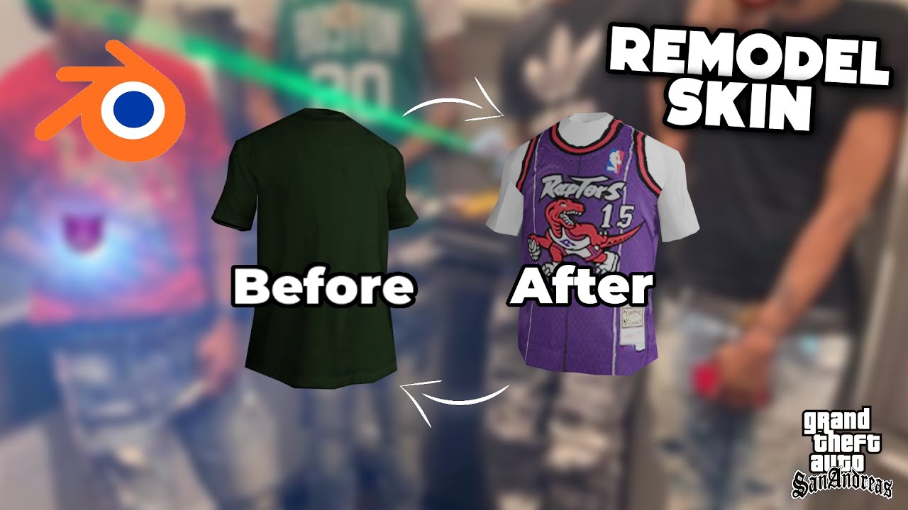 TUTORIAL REMODEL SKIN GTA SA DI BLENDER AUTO JADI RAJA BLENDER ASLI!!!