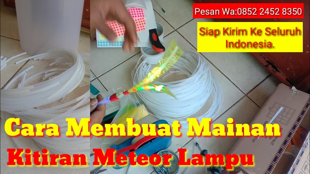 PeLuang Usaha,Cara Membuat Mainan Kitiran Meteor Lampu