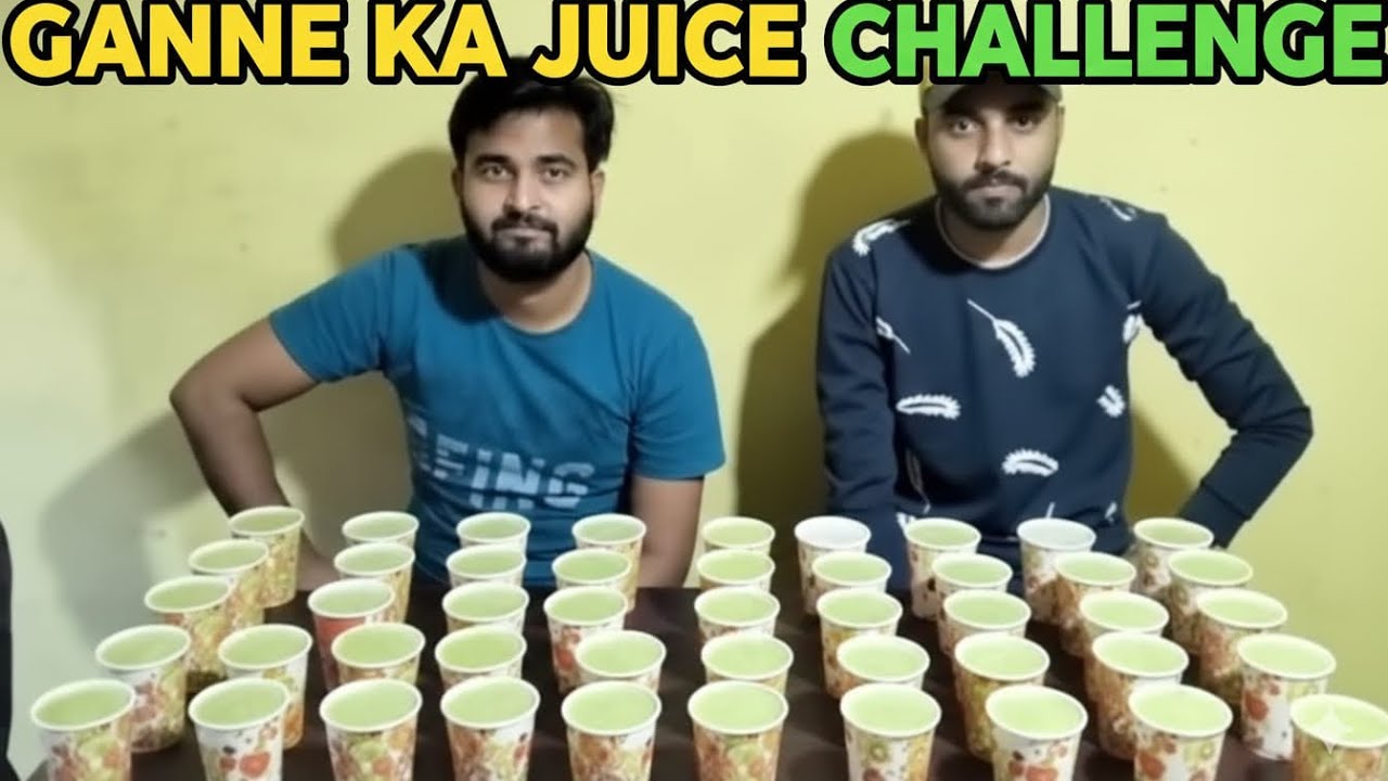 Jitna Piya Usse Jyda Bahar 😂 | 20 Glass Ganne Ka Juice Challange 