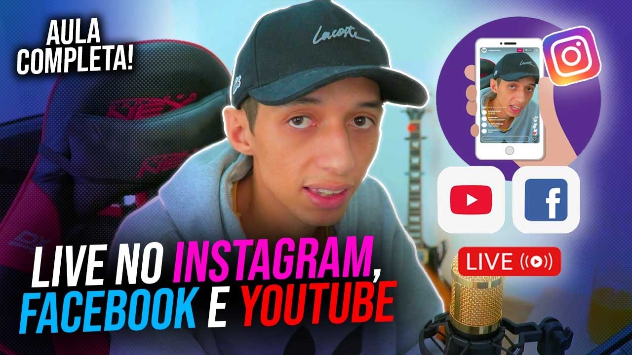 COMO FAZER LIVE NO INSTAGRAM, YOUTUBE E FACEBOOK AO MESMO TEMPO! (TRUQUE SUPER SIMPLES)
