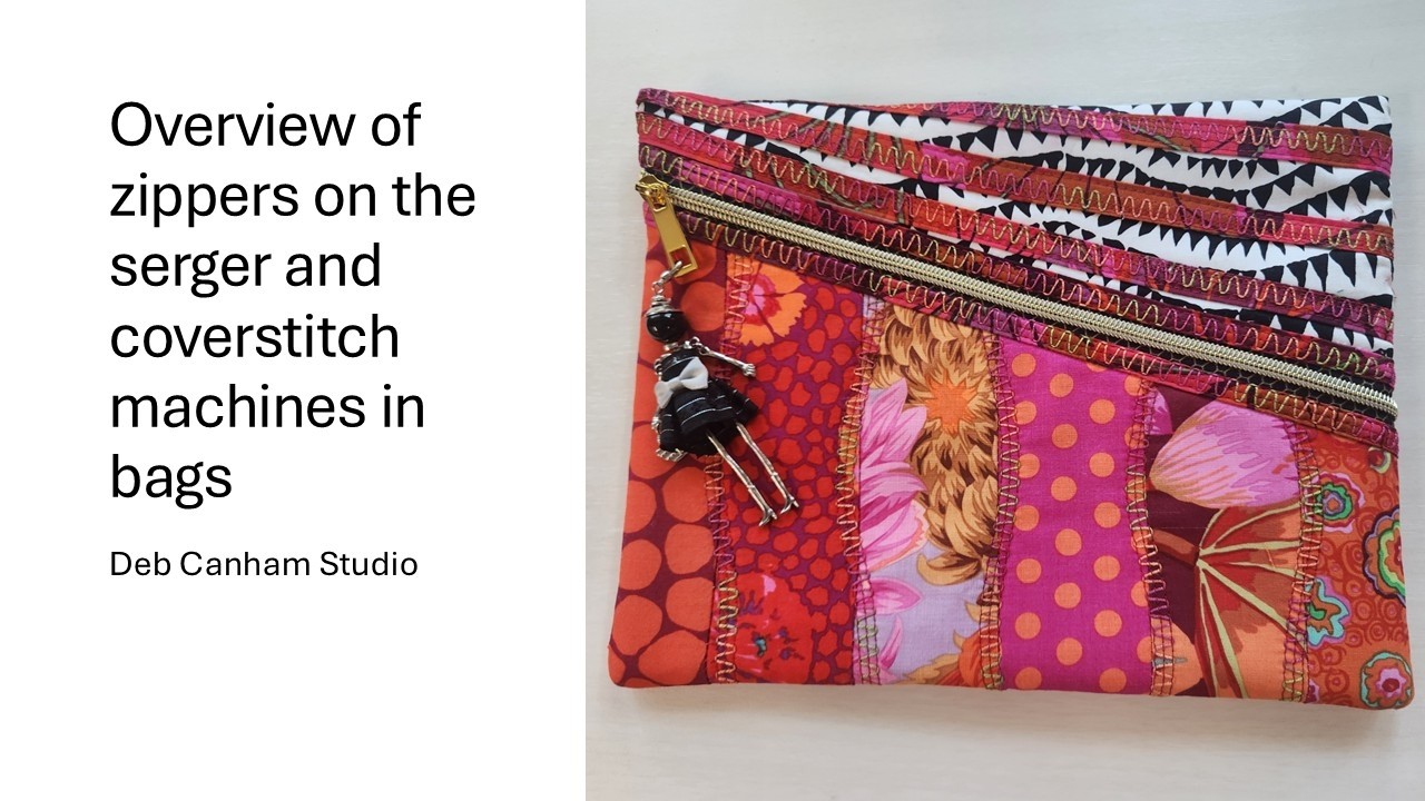 Вшивание молний в сумки с помощью оверлока или распошивальной машины