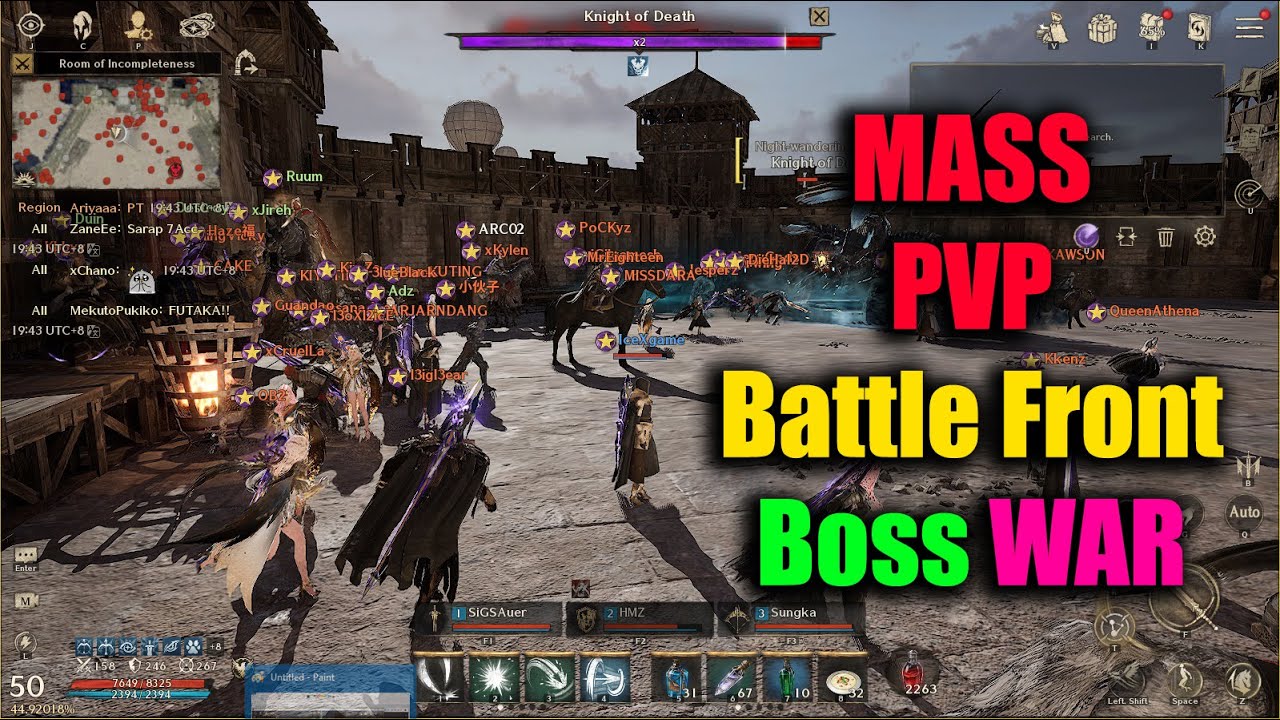 Night Crows Mass PVP Battle Front Boss War