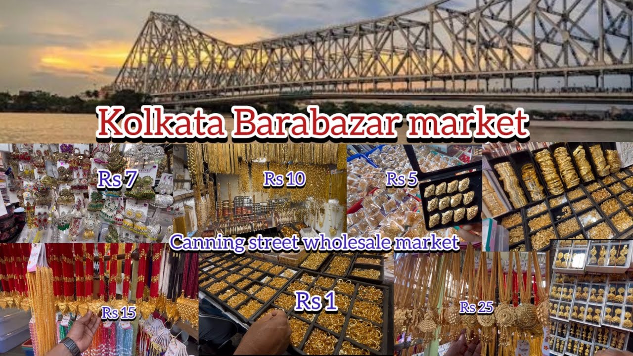 Caning street jewellery wholesale market || Kolkata wholesale market || Kolkata Barabazar market 😍🥰