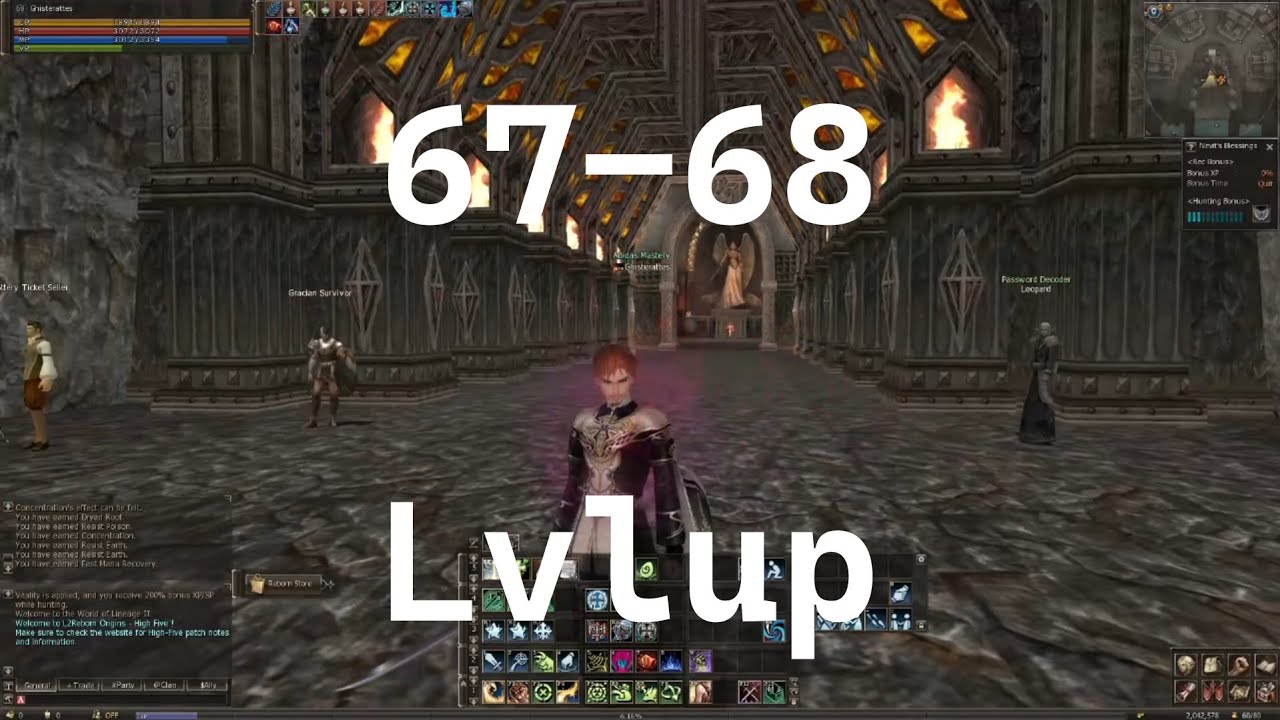 Chill prophet gameplay L2 Reborn Origins H5 lvling 67 - 68