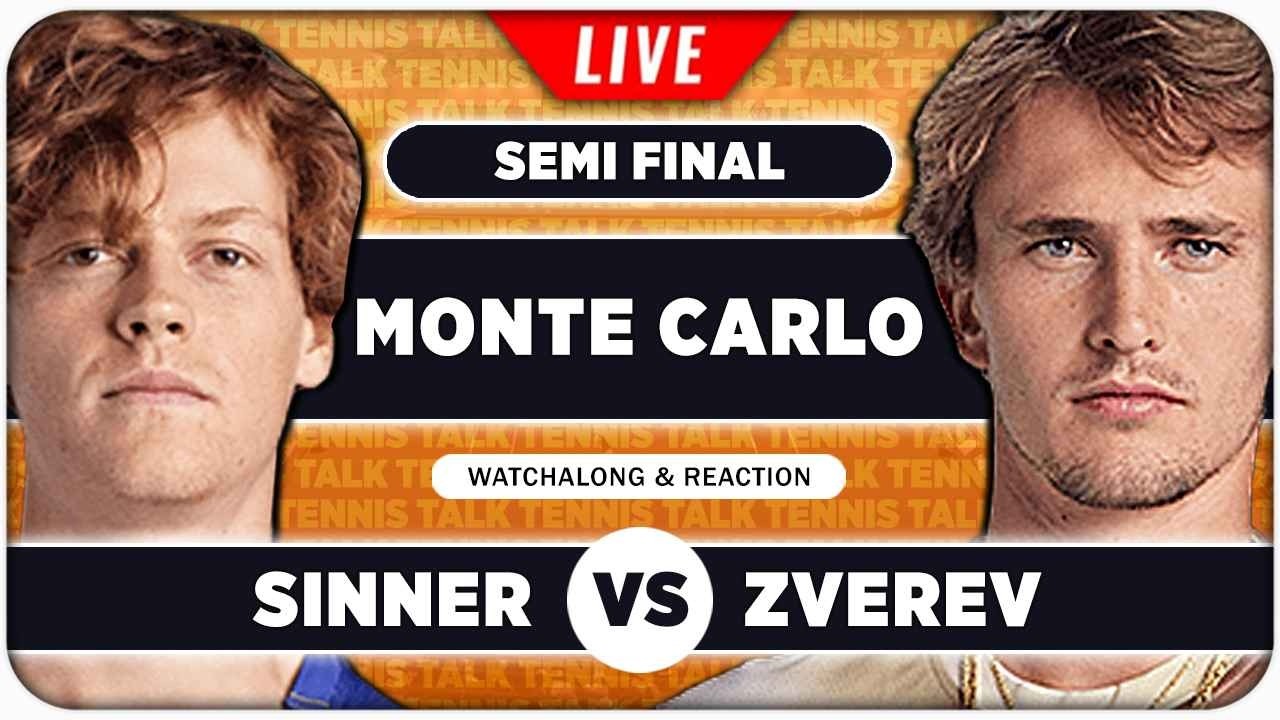 SINNER vs ZVEREV &bull; ATP Monte Carlo 2026 SF &bull; LIVE Tennis Watchalong